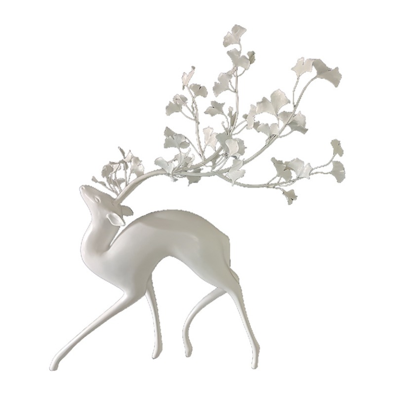 Gardening Tools Sketch - Scultura di cervo in metallo, ornamento