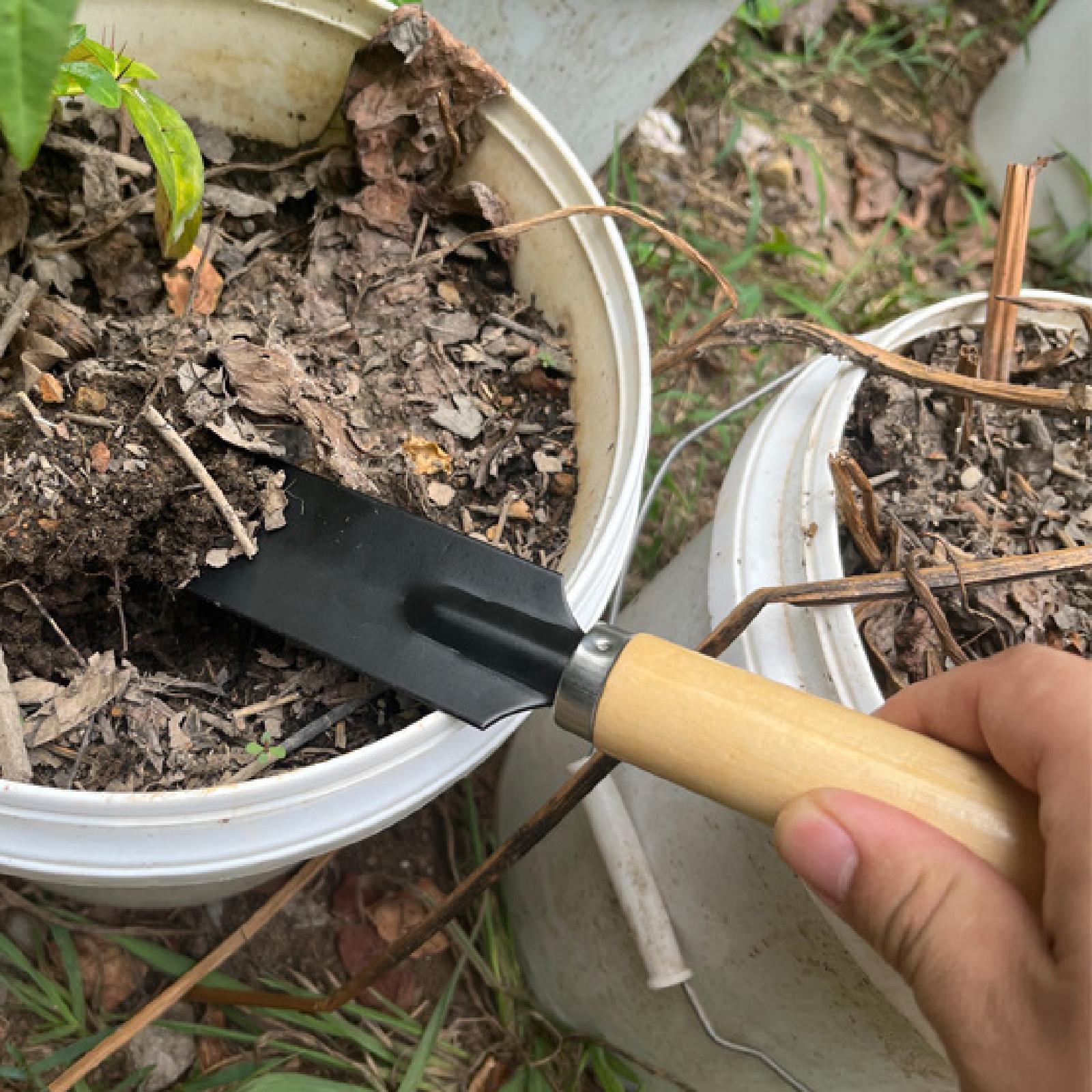 Gardening Tools Wooden - Piccola pala da giardino per scavo,