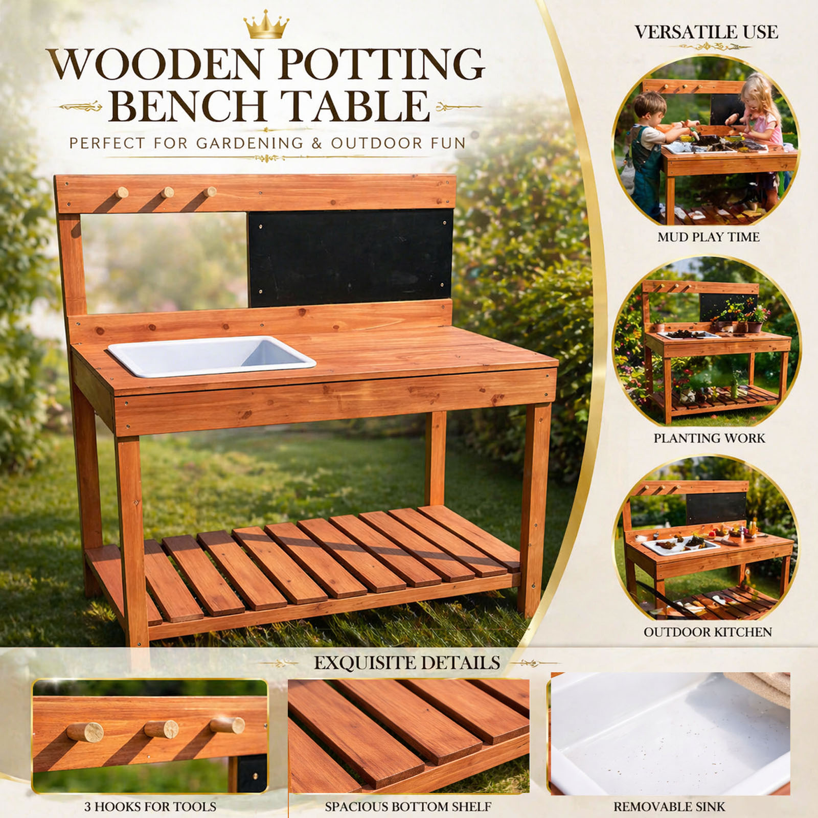 Banchi da lavoro in legno per  - Gardening Tools Wooden recensione e prezzo