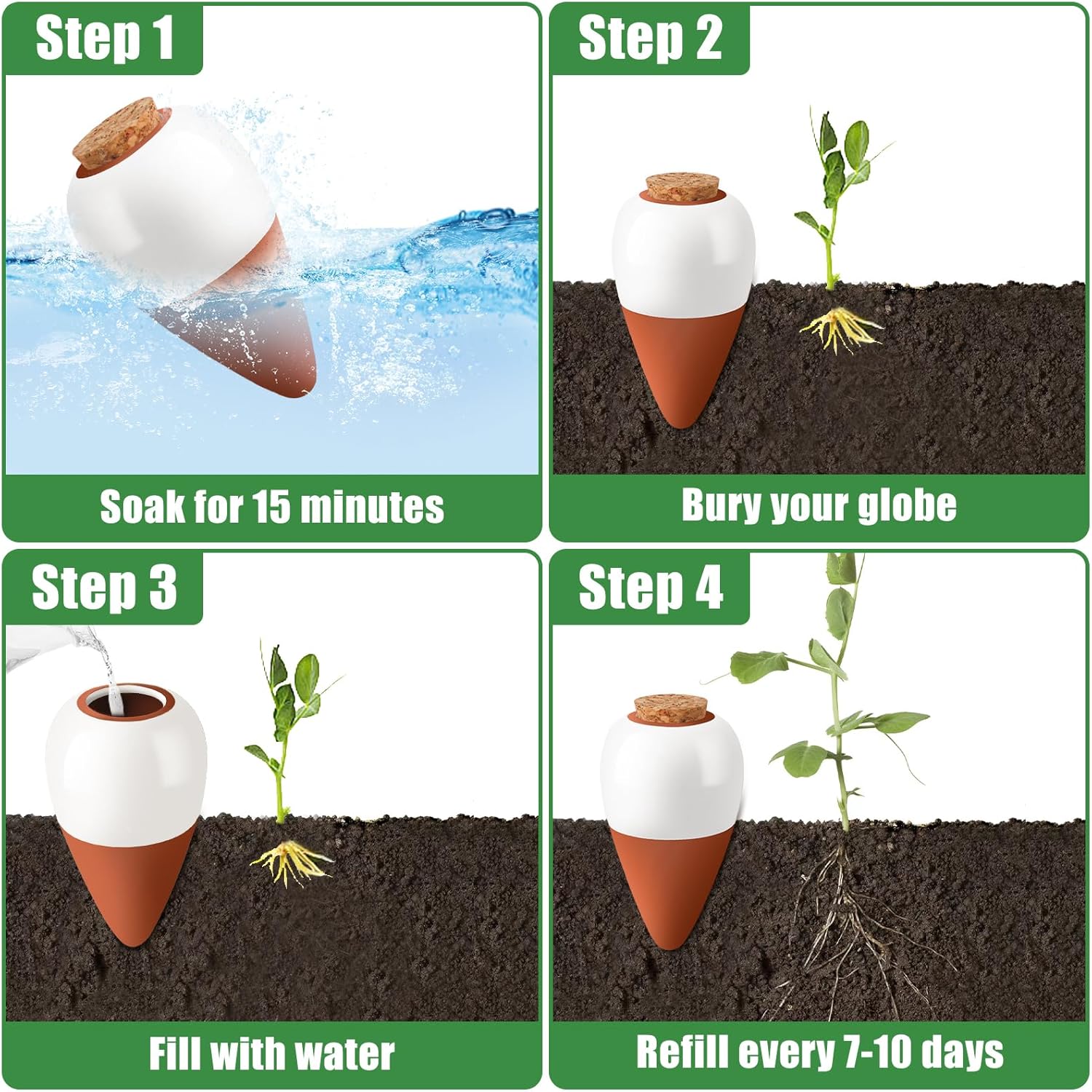 Globi autoirriganti in terraco - Root Watering Spike recensione e prezzo