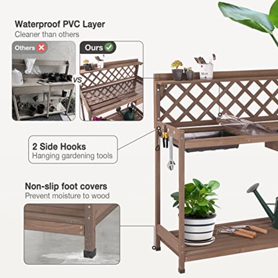 Banco da giardinaggio per este - Gardening Tools Wooden recensione e prezzo